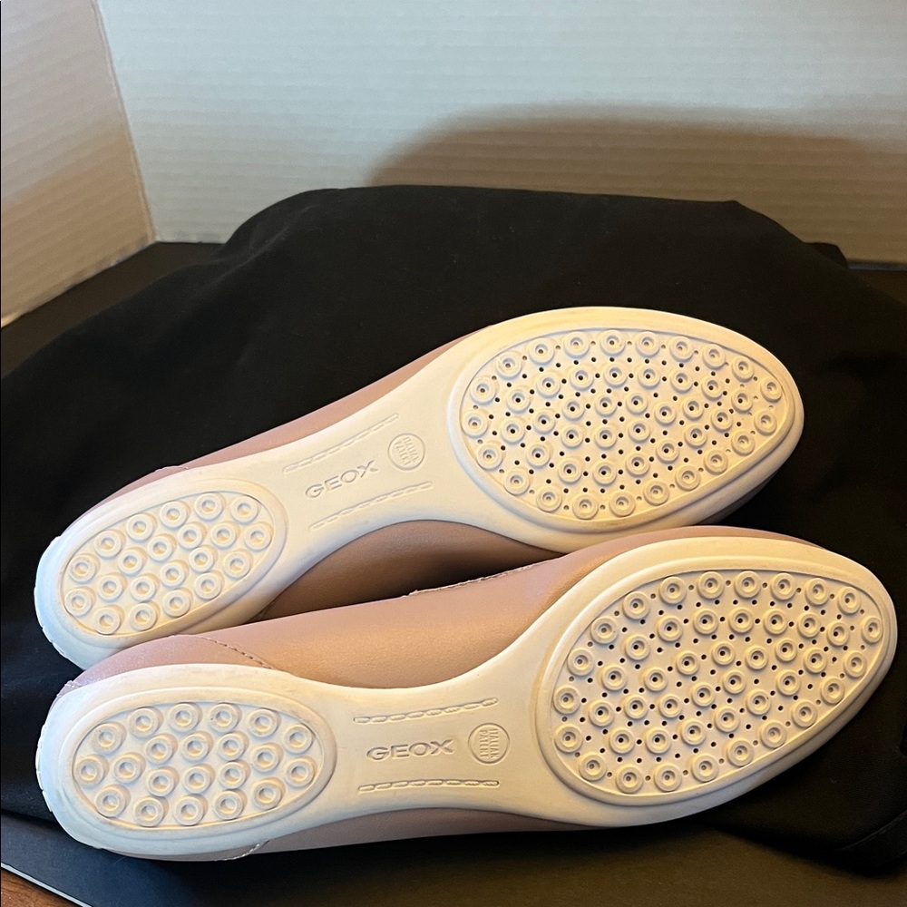 Sz 8 Geox D Charlene leather ballet flats in pink - Picture 6 of 12